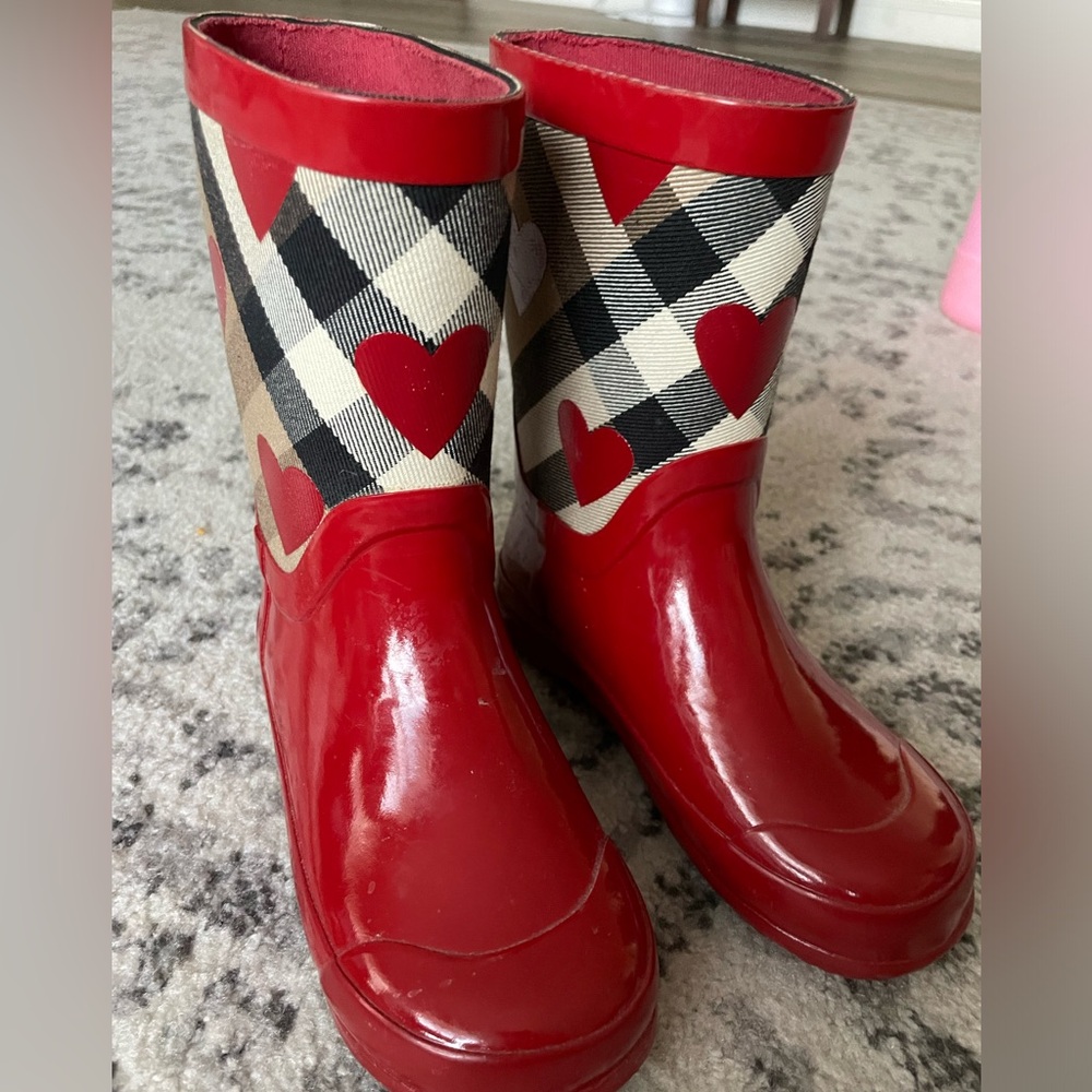 Kids Burberry rain boots